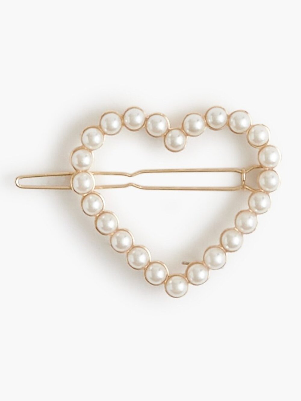 J. Crew Embellished Pearl Heart Barrette/NWT